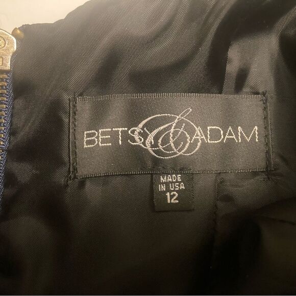 Betsy & Adam Taffeta Blue Party Dress - Picture 4 of 10